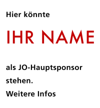 Ihr Name als JO-Hauptsponsor